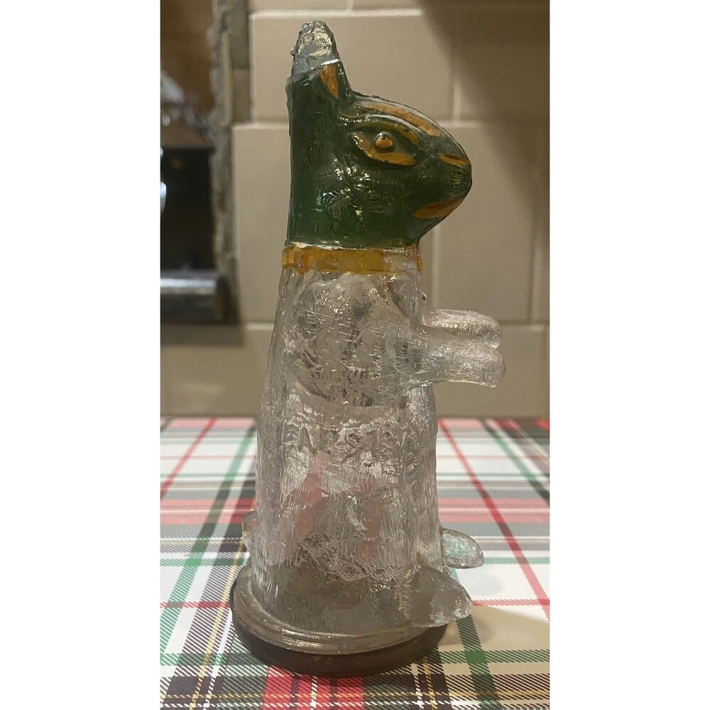 1900s Glass Rabbit Candy Container